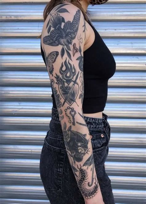 sleeve tattoo ideas|aesthetic tattoo sleeve.